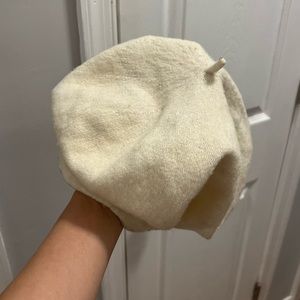 Cream color beret